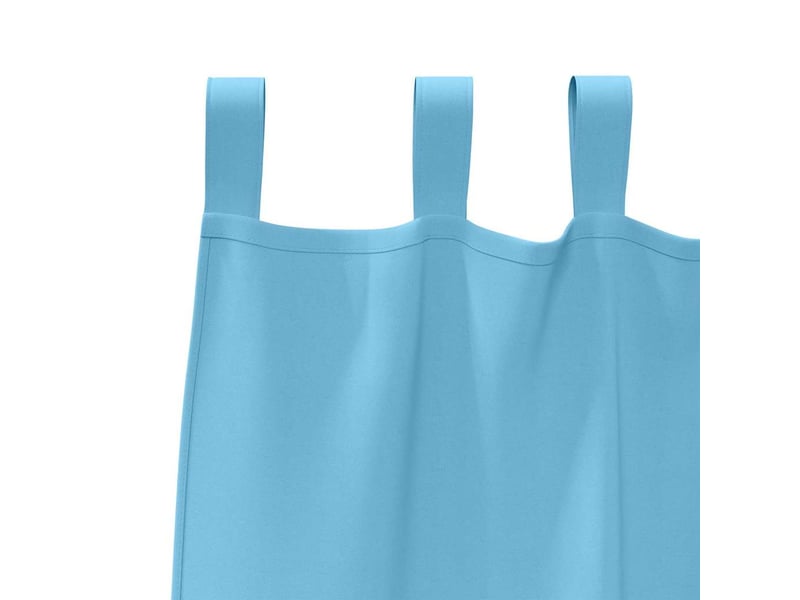 Lot de 2 rideaux occultants, rideaux black-out avec anneaux bleu clair 175 x 140 cm cf44588 - Conforama E