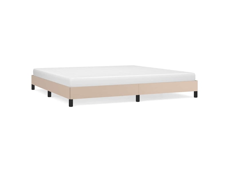  Lit double- lit adulte -  cadre de lit sans matelas cappuccino 200x200 cm similicuir  - Conforama A