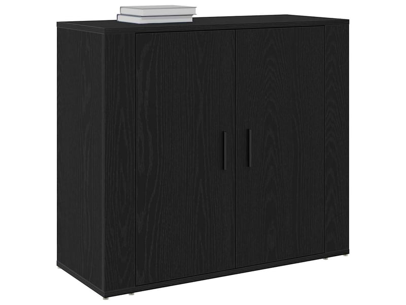  Buffet - bahut - meuble de rangement chêne noir 80 x 33 x 70 cm bois d'ingénierie  - Conforama C