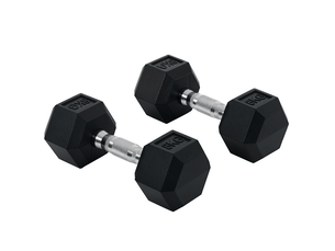 Haltères hexagonales, lot de 2 haltères avec poignées moletées, en fonte, 2 x 8 kg, pour hommes et femmes, usage domestique, salle de sport, musculation