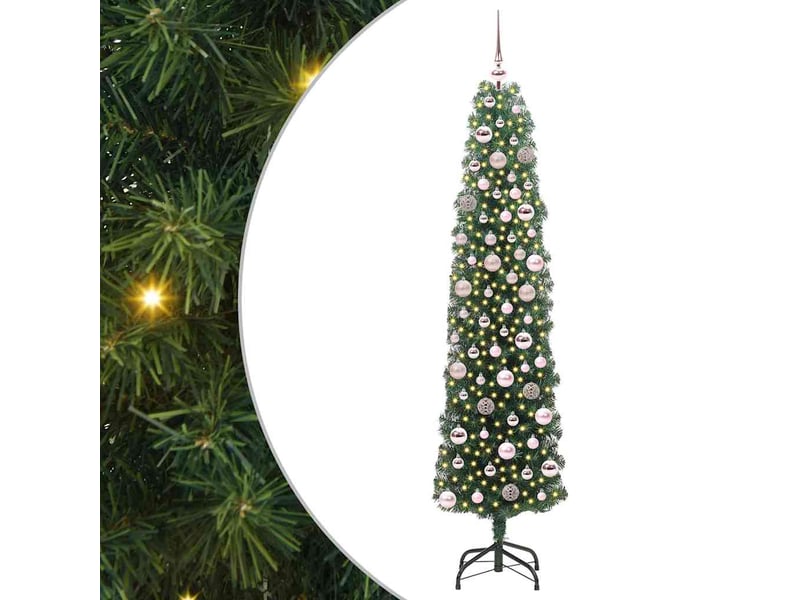 Sapin de noël artificiel, arbre de noël vert 180 cm pvc et acier et plastique shl8151 - Conforama B