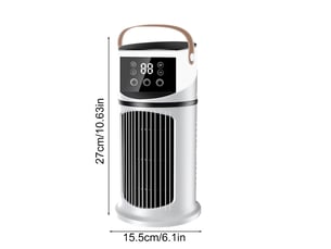 Climatiseur portable – tour ventilateur avec brumisation réglable et éclairage led – ventilateur de table rafraîchissant et silencieux – mini refroidisseur d'air pour maison, bureau et camping