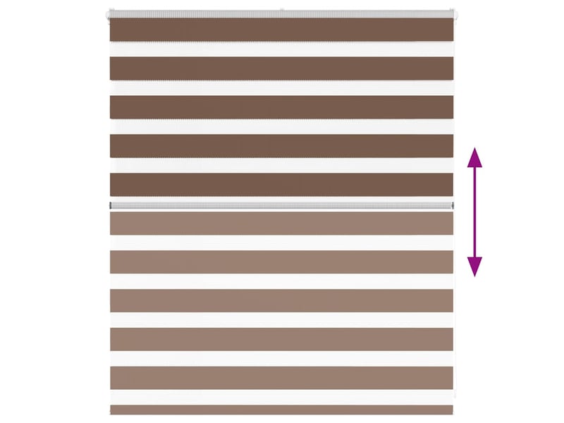 Store zèbre, store de fenêtre marron 120x100cm largeur du tissu 115,9cm polyester cf48659  - Conforama E