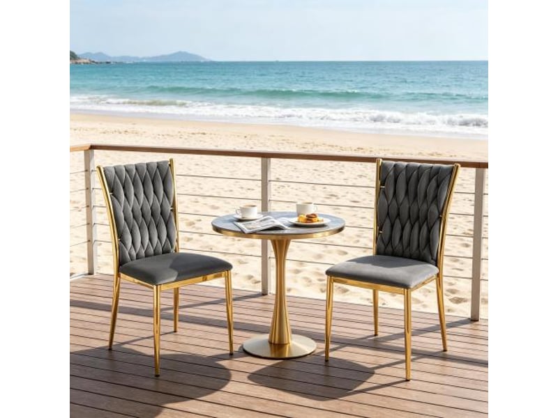  Lot de 2 chaises design haut dossier - bureau à domicile, cuisine et salon  - Conforama D