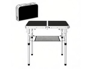 Table pliante d’extérieur 60x40 cm réglable métal noir