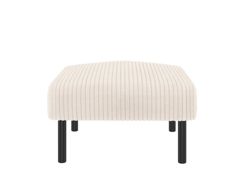  Pouf ottoman 56 x 51 x 39 cm – beige – assise en corduroy, structure métal, usage 3 en 1  - Conforama D