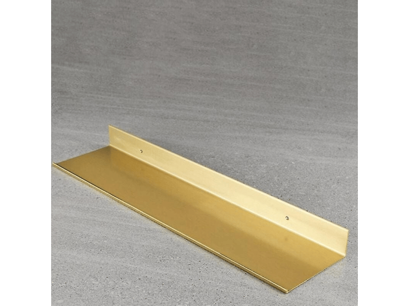 Étagère de rangement murale pour douche en laiton brossé doré, accessoires de salle de bain - Conforama B