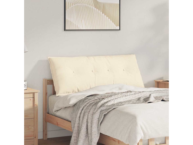 Coussin de dos, coussin de dossier crème 120 x 50 cm tissu en velours côtelé cf54614  - Conforama B