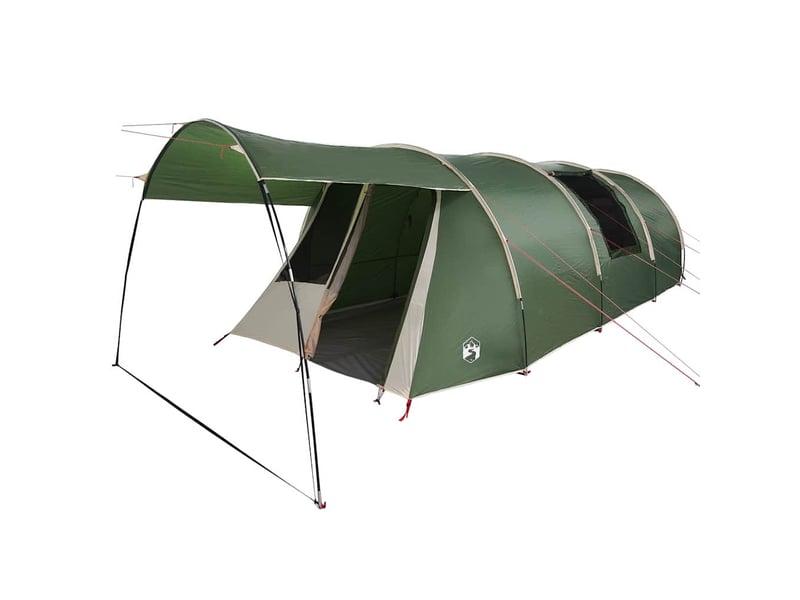  Tente tunnel, tente de camping 4 personnes vert et blanc shl28883  - Conforama A