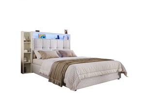 Lit mezzanine 90x200 cm <strong></strong> <strong></strong> coloris beige