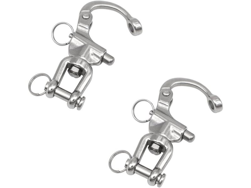  Crochet à ressort rotatif en deux parties, manille en acier inoxydable, à ressort à dégagement rapide, gris YSK0004158LY - Conforama D