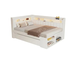 Lit banquette 90x200 cm    coloris blanc