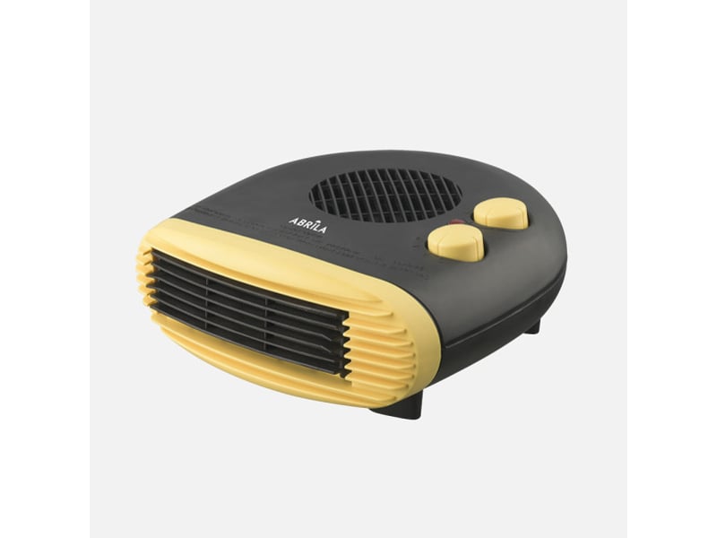  Chauffage soufflant horizontal ABRILA Toril 2000 W noir et jaune, 2 puissances, thermostat réglable et grille orientable 198222050 - Conforama A