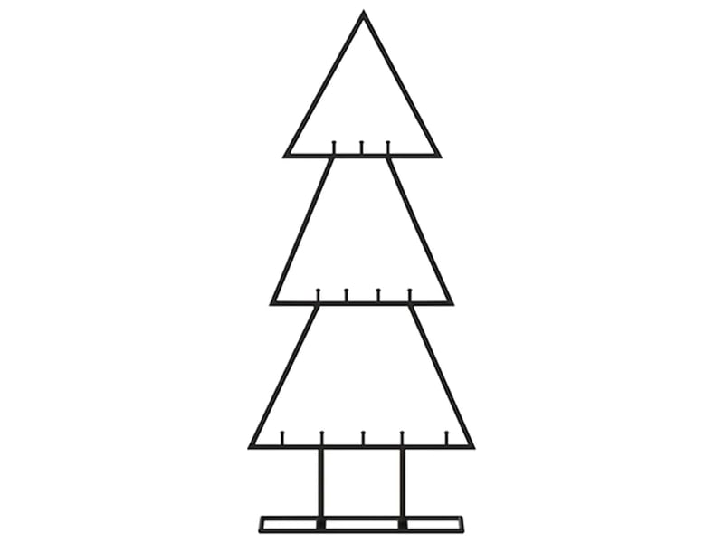  Sapin de noël - arbre de noël en métal pour décoration noir 60 cm  - Conforama C