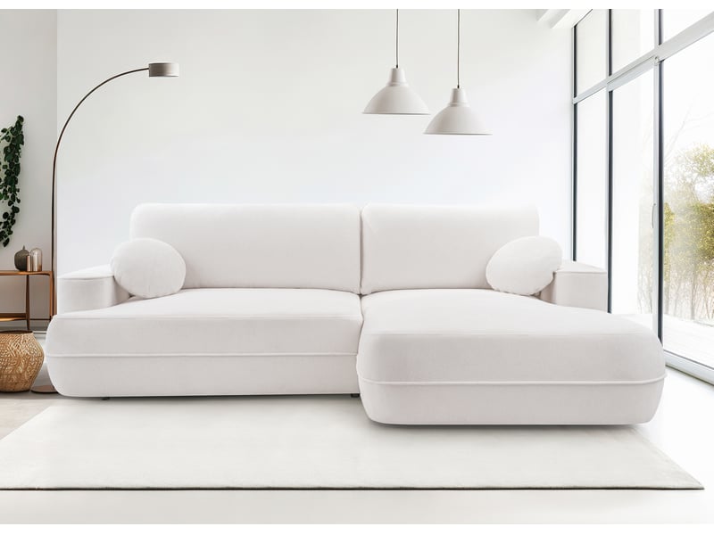  Canapé d’angle avec fonction lit peoni 267 cm blanc d Peoni - Conforama B