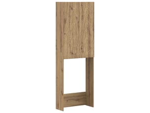 Armoire de toilette, meuble de toilette delft chêne artisanal 66x25.5x190 cm