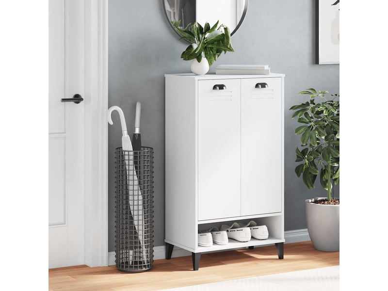  Meuble à chaussure, armoire à chaussures viken blanc bois d'ingénierie shl8454  - Conforama C