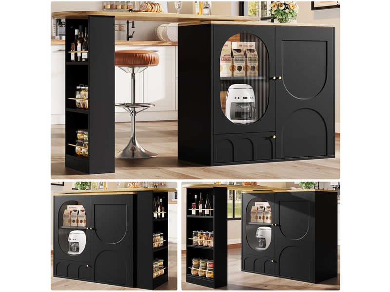  Table de bar noir - 204cm mdf et métal table de bar noir - Conforama D