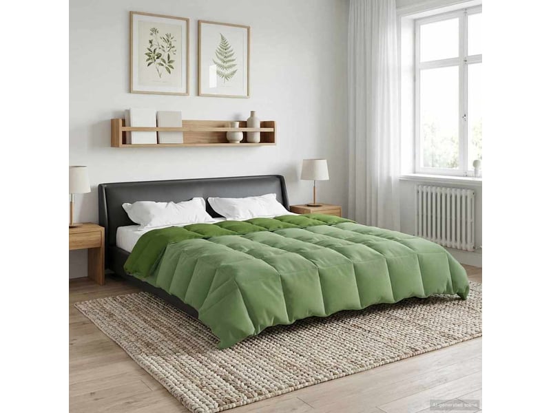  Duvet - couette complet toute l'année 200 x 220 cm 4 saisons vert  - Conforama D