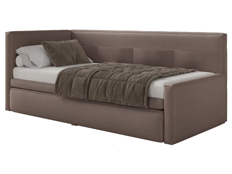  Selsey nesmi - lit rembourré - 90x200 cm - brun clair Nesmi - Conforama D