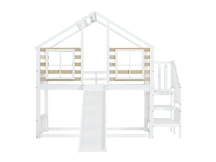 Lit mezzanine 90x200 cm <strong>BGSRYAO</strong>  <strong></strong> coloris blanc