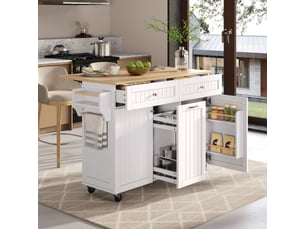 Desserte 2 portes 3 tiroirs coloris blanc mdf