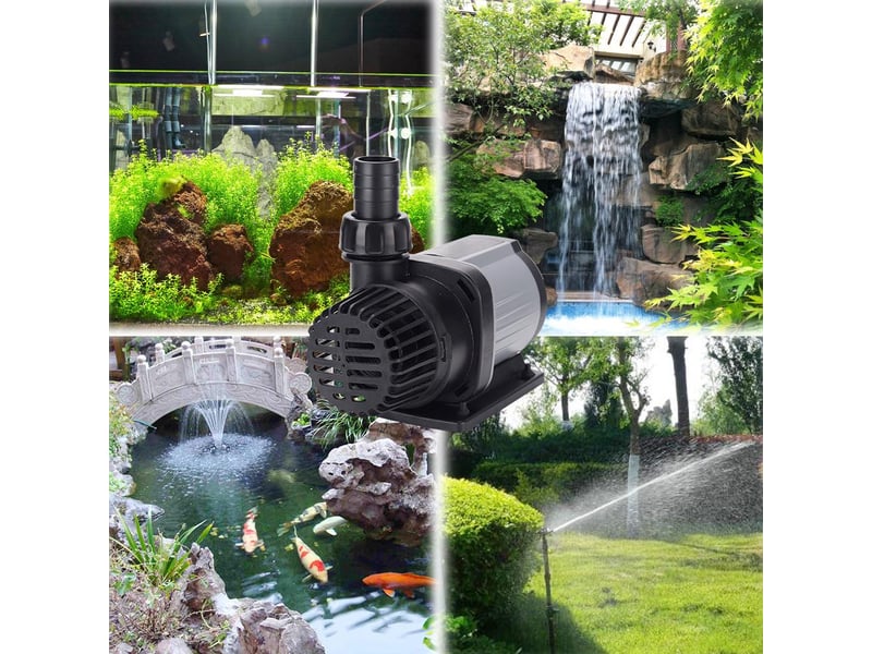  Crochets muraux pompe de bassin pp 1200 (1200, h) pompe de filtration, de ruissellement pompe pour petits bassins (de jardin) cours d'eau cascade fontaine, noir  - Conforama D