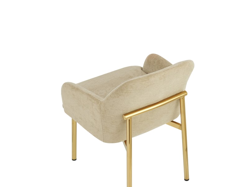  Lot de 6 chaises de salle à manger, design moderne, dossier ergonomique, métal bois, marron  - Conforama R