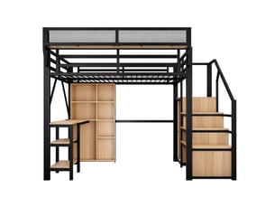Lit mezzanine 140x200 cm OPULERANE TRADING LTD coloris noir