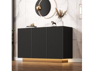 Buffet 3 porte(s) 0 tiroir(s) MAISENTIEL - 120 cm coloris noir