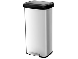 68l poubelle à pédale, poubelle en acier inoxydable avec couvercle à fermeture douce, compartiment désodorisant, poubelle de cuisine anti-odeur