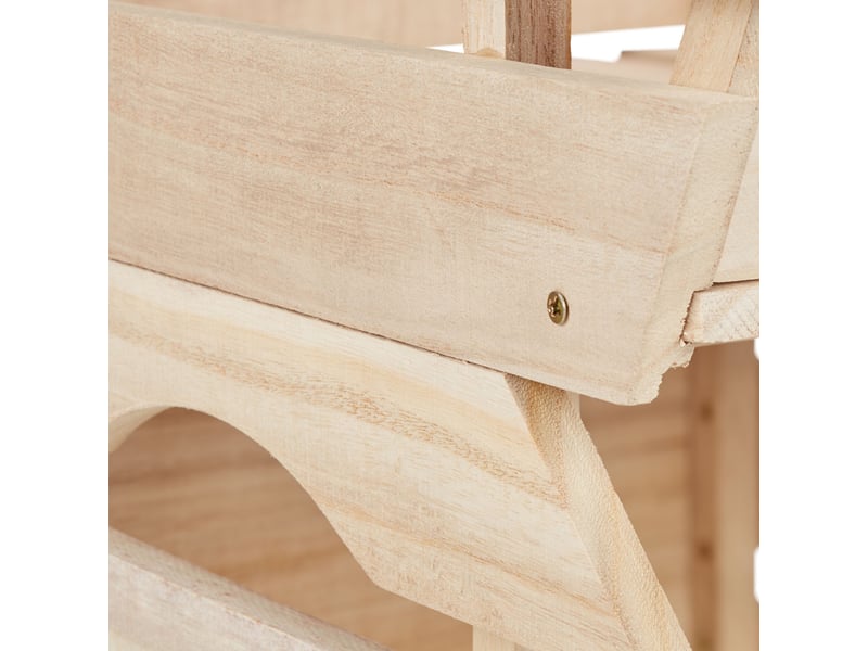  Lot de 3 boîtes empilables universelles rangement cuisine chambre 30 x 20 x 15 cm en bois naturel 13_0004319  - Conforama D