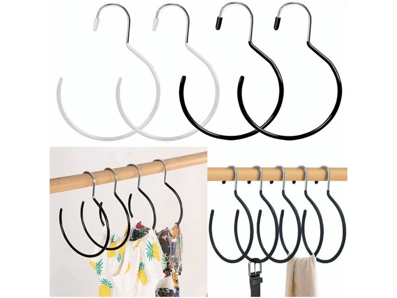  Argenté cintre pour foulard à anneau 5 pièces cintre porte foulard cintre d'écharpe rond support écharpe placard crochet anneau, organisateur d'écharp, gris  - Conforama D