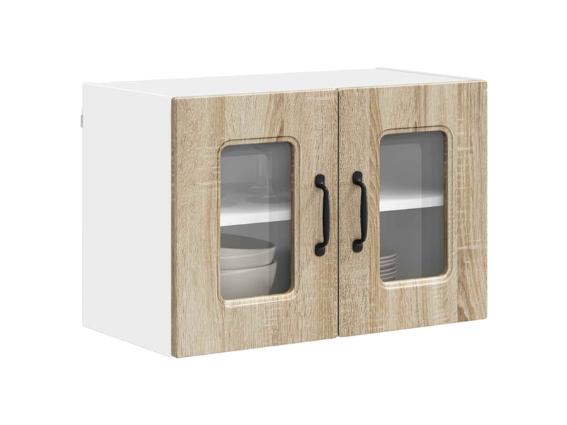  Meuble mural de cuisine | armoire de cuisine 2 pcs chêne sonoma shl3201  - Conforama C