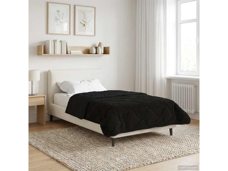  Duvet d'hiver - couette 155 x 200 cm hiver - couette noir respirant  - Conforama B