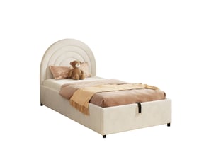 Lit coffre 90x200 cm HAVRYA   coloris beige