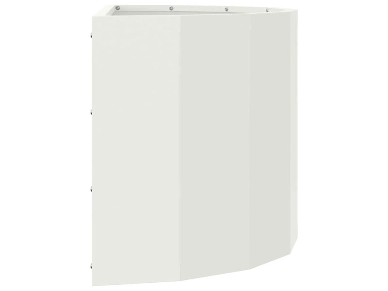  Jardinière demi-ronde moderne extérieur 60 x 30 x 35 cm facile à entretenir en acier blanc 02_0052937  - Conforama C