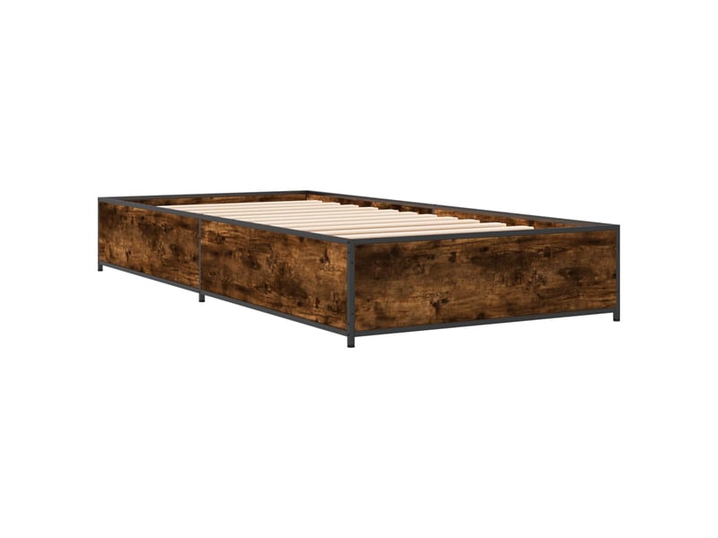  Lit simple- lit adulte -  cadre de lit chêne fumé 80 x 200 cm bois d'ingénierie  - Conforama B