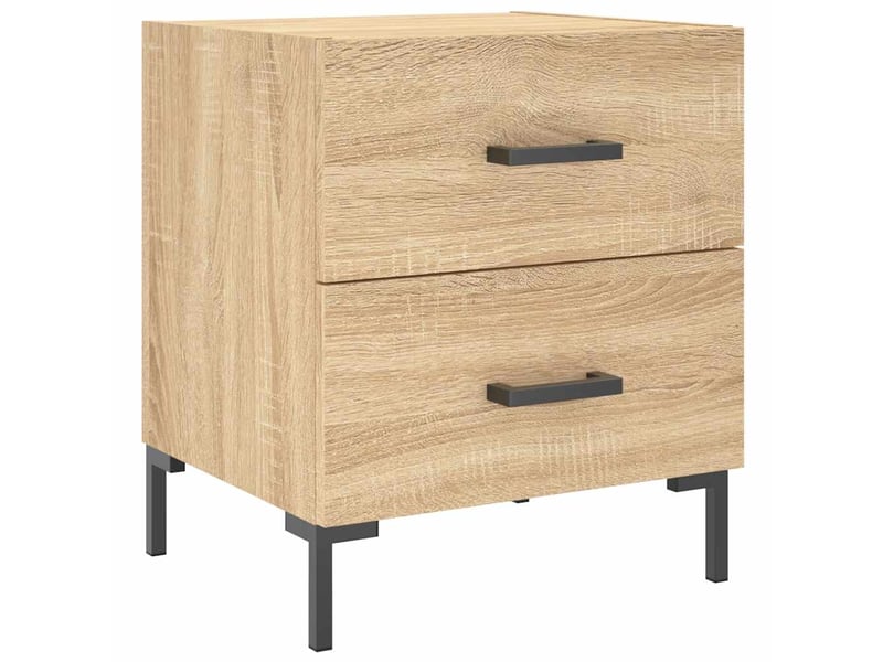  Lot de 2 tables de chevet - cabinet de chevet - table de nuit chêne sonoma 40x35x47,5 cm  - Conforama D