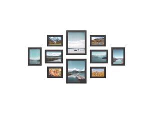 Cadres photo lot de 10 mdf noir d'encre