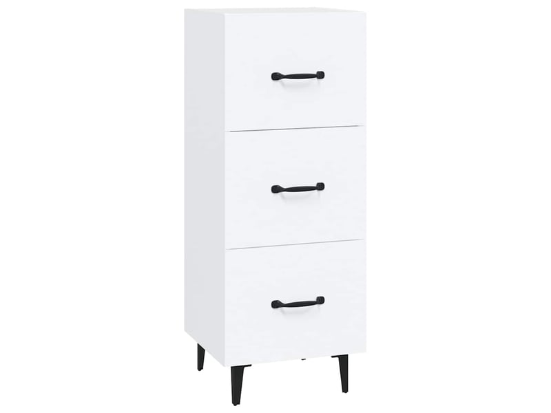  Buffet - bahut - meuble de rangement blanc 34,5x34x90 cm bois d'ingénierie  - Conforama A