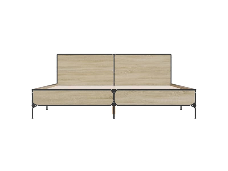  Lit double- lit adulte -  cadre de lit sans matelas chêne sonoma 200x200 cm  - Conforama C