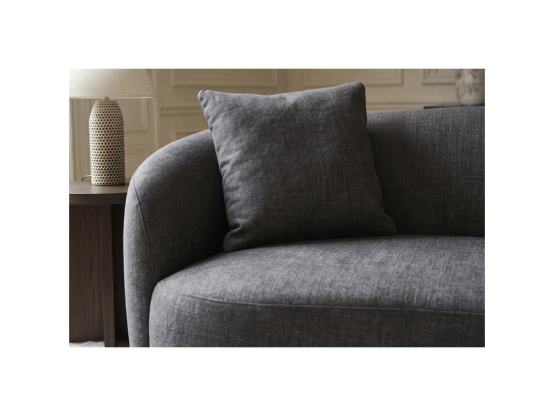 Canapé droit nyjy 2 places en velours – gris graphite – 178 x 67 x 70 cm - Conforama D