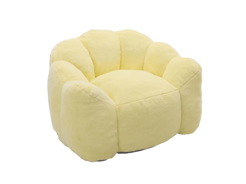  Fauteuil lotus modenvie en velours jaune 101 x 111 x 68 cm  - Conforama A