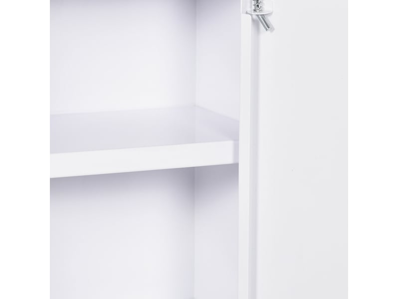  Armoire médicale murale verrouillable, acier, blanc, 30 x 14 x 46 cm  - Conforama D