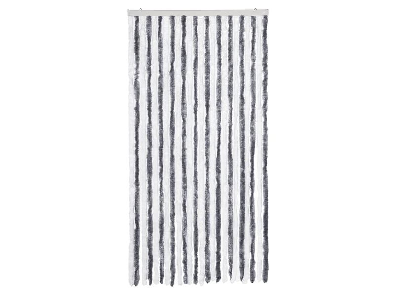  Rideau anti-mouches, moustiquaire gris et blanc 100x230 cm chenille cf43543  - Conforama C