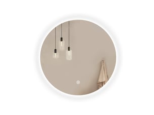 Emke miroir salle de bain led, diamètre 50cm, rétro-éclairage sans cadre, interrupteur tactile, intensité réglable, éclatant blanc froid