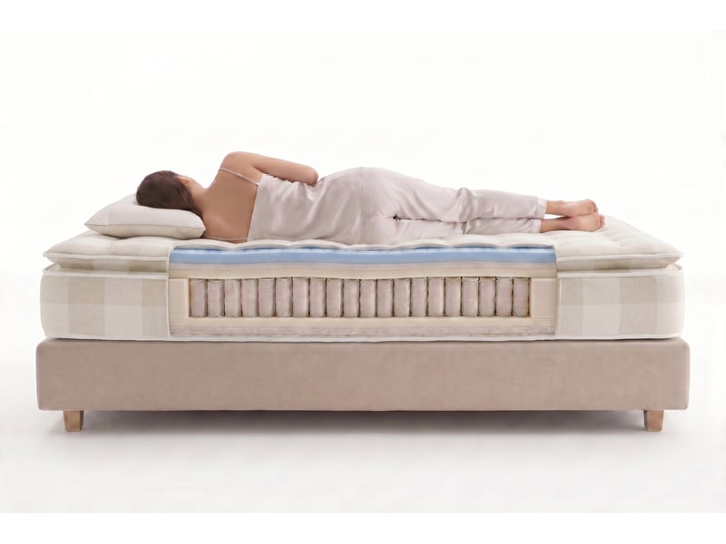  Matelas ressorts ensachés grand spring hotel 30 cm - 100x190 cm - fermeté élevée- moonia  - Conforama D
