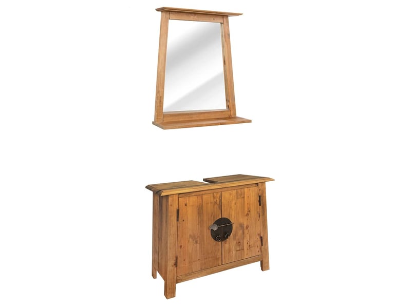  Mobilier de salle de bain bois de pin massif cf65490  - Conforama A
