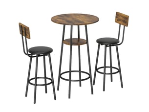 Ensemble table rond(e) 0 banc(s) 0 chaise(s) 2 tabouret(s) inclu(s) <strong>BEAOK</strong> <strong></strong> 